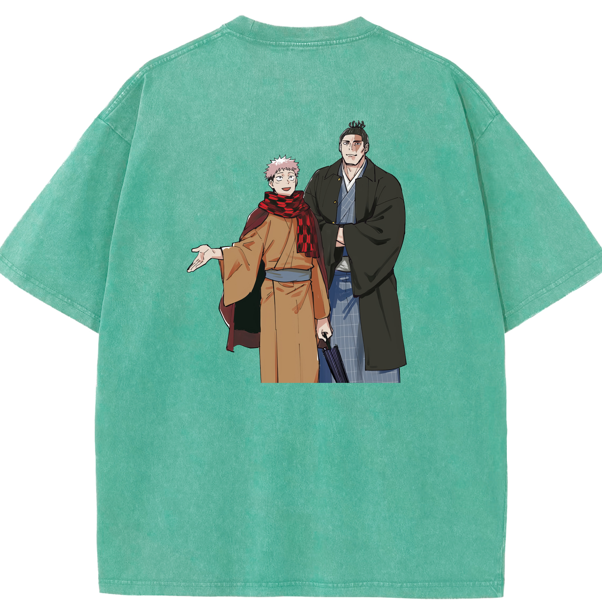 （画像用） 呪術廻戦 Jujutsu Kaisen 綿100% ヴィンテージ風 半袖Tシャツ（背面プリント）